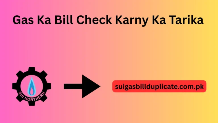 Gas Ka Bill Check Karny Ka Tarika